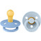 BIBS Colour Πιπίλες Καουτσούκ 0m+ Sky Blue Baby Blue 2τμχ