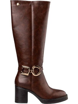 Miss NV Γυναικεία Μπότα RIDING KNEE-HIGH BOOTS V30-18260-28 Καφέ