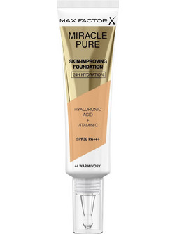 Max Factor Miracle Pure Skin 44 Warm Ivory Liquid Foundation SPF30 30ml