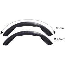 Κάλυμμα τιμονιού κουμπωτό μαύρο carbon 37-38cm 2τμχ