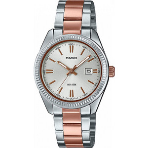 Casio Γυναικείο Ρολόι με Ασημί Ροζ Χρυσό Μεταλλικό Μπρασελέ LTP-1302PRG-7AVEF Casio Γυναικείο Ρολόι με Ασημί Ροζ Χρυσό Μεταλλικό Μπρασελέ LTP-1302PRG-7AVEF