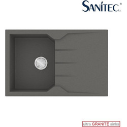Sanitec Ultra Granite 807 Ένθετος Νεροχύτης Γρανίτη Αντιστρεφόμενος Ματ Pietra 79x50cm