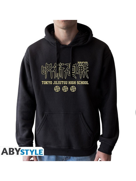 AbyStyle Jujutsu Kaisen Tokyo Jujutsu High Ανδρικό Φούτερ με Κουκούλα Μαύρο ABYSWE086