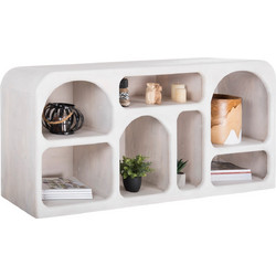 ΜΠΟΥΦΕΣ FB99705 ΜΑΣΙΦ ΞΥΛΟ MANGO ΣΕ ΛΕΥΚΟ ΧΡΩΜΑ 165x35x75Yεκ