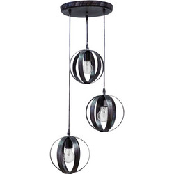 Heronia Lighting Lama 3/L Pendel Κρεμαστό Φωτιστικό Οροφής Τρίφωτο Ασημί 34-0085