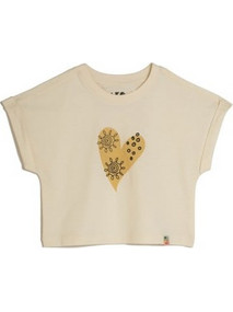 Abo Παιδικό Crop Top Κοντομάνικο Εκρού 23-3256215-01