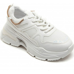 Γυναικεια Διπατα Sneakers Λευκο