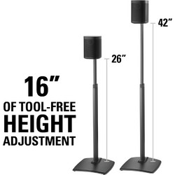 Adjustable Height Wireless Speaker Stand designed for Sonos One, Sonos One SL, Play:1, and Play:3 - (τεμάχιο)