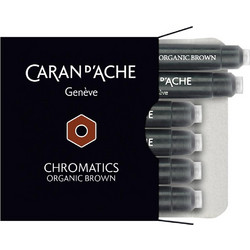 Ανταλλακτική Αμπούλα Μελάνι Caran D'Ache Chromatics Καφέ Κουτί 6 Τεμαχίων