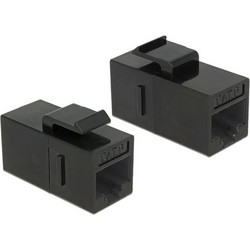 DELOCK Keystone module RJ45 86381, θηλυκό σε θηλυκό, Cat 6 UTP, μαύρο