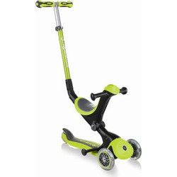 Globber Go-Up Deluxe Αναδιπλούμενο Παιδικό Πατίνι Τρίτροχο με Κάθισμα & Φωτάκια Lime