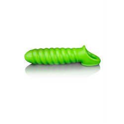 Shots Swirl Thick Stretchy Sleeve Κάλυμμα Επιμήκυνσης Πέους 16cm Πράσινο
