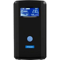 Tescom Leo Plus LCD 1200 UPS Line Interactive 1200VA 720W με 4 Πρίζες Schuko
