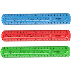 Χάρακας πλαστικός Flex Keyroad 20cm 1τμχ KR971664
