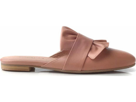 Mules με φιόγκο ροζ