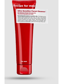 Recipe For Men Ultra Sensitive Facial Cleanser Ενυδατική Κρέμα Καθαρισμού Προσώπου 100ml