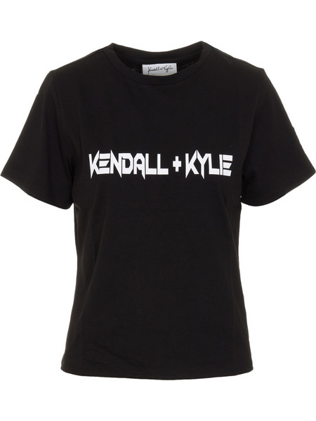 KENDALL & KYLIE W KKW3711620 GOTH LOGO SQOUARE T-SHIRT - KKW.2W1.016.020-BLACK BLACK