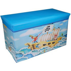 Σκαμπώ-κουτί αποθήκευσης υφασμάτινο pirates ship Υ35x60x30εκ