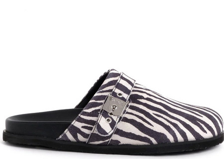 Mules Pescura Charlene Printed Suede Sz Womens F312101088 1088 black/white
