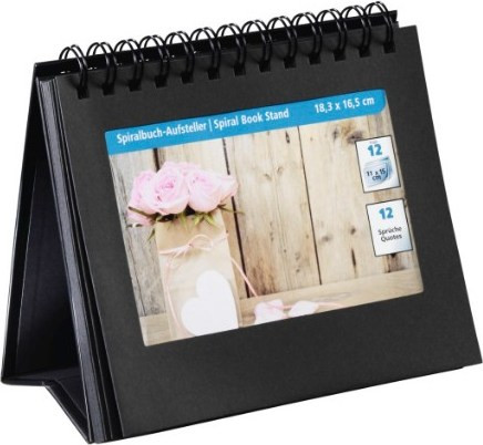Hama Spiral Book Stand 11x15 for 12 Photos, black 2470