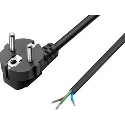 POWERTECH καλώδιο τροφοδοσίας CAB-P037, Copper, 3x 0.75mm 1.8m, μαύρο
