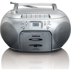Lenco SCD-420 Φορητό Ράδιο CD Player με Κασετόφωνο Ασημί