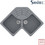 Sanitec Classic 310 Επικαθήμενος Νεροχύτης Γωνιακός Γρανίτη Ματ 83x Metallic Silver 83x50cm