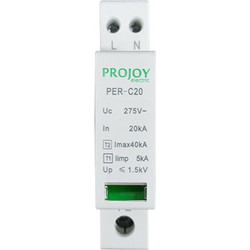 PROJOY PER-C20 - ΑΝΤΙΚΕΡΑΥΝΙΚΟ AC 275V (Τ1+Τ2) 1P