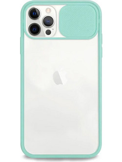 Θήκη Frosted Back Πλάτης Σιλικόνης για iPhone 12/ 12 Pro Τιρκουάζ
