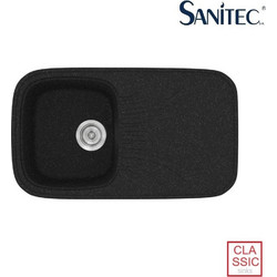 Sanitec Classic 315 Ένθετος Νεροχύτης Γρανίτη Αντιστρεφόμενος Ματ Granite Black 82x50cm