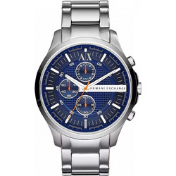 Armani Exchange Hampton Ανδρικό Ρολόι Χρονογράφος με Ασημί Μεταλλικό Μπρασελέ AX2155