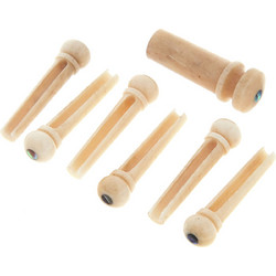 GMi Bridge Pins & EndPin Set - Bone / Abalone
