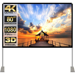 Οθόνη προβολής δαπέδου projection Screen 80 Inch HD 4K 16: 9 Outdoor, Indoor