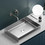 Karag SATURN Brushed Steel BB9812-BS Επικαθήμενος Νιπτήρας Μπάνιου Inox 55x38x10cm Ασημί