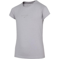 4F Παιδικό T-Shirt Κοντομάνικο Γκρι HJZ22-JTSD002-27S