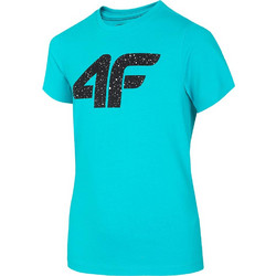 4F Παιδικό T-Shirt Κοντομάνικο Τιρκουάζ HJL21-JTSM010-48S