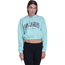 Target Loose Γυναικείο Αθλητικό Crop Top με Κουκούλα Τιρκουάζ W24/66800-53