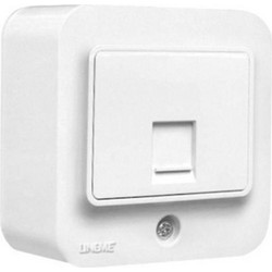 Lineme Εξωτερική Μονή Πρίζα Δικτύου RJ45 σε Λευκό Χρώμα 50-00318-1