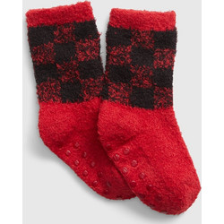 Κόκκινο Νηπιακές Ανακυκλωμένες Cozy Holiday Κάλτσες buffalo plaid