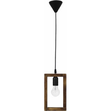Heronia Lighting Κρεμαστό Φωτιστικό Οροφής Μονόφωτο E27 Μαύρο 31-1260