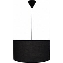 Heronia Lighting ΗΚ-03 Κρεμαστό Φωτιστικό Οροφής Μονόφωτο E27 Μαύρο Φ40cm 14-0132