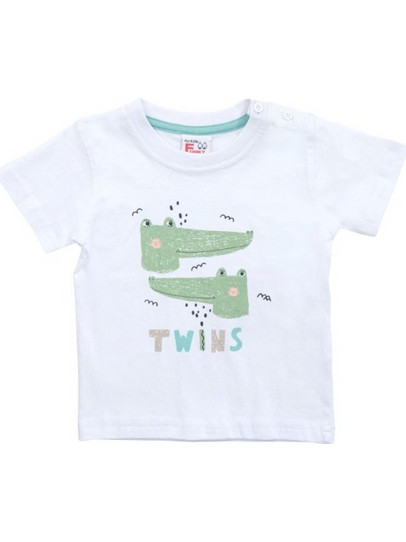 Βρεφική μπλούζα for Funky Kids αγόρι 6-24 μηνών 123-805107-1 Λευκό