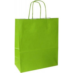 Χάρτινη σακούλα δώρου Global 18x8x22cm λαχανί με στριφτό χεράκι 1 τμχ (00479)