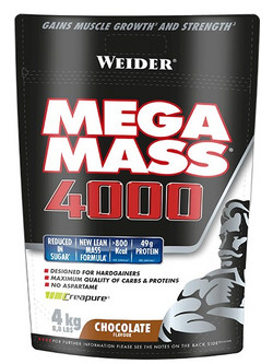 Weider Mega Mass 4000 Vanilla Πρωτεΐνη Ορού Γάλακτος Όγκου 4kg