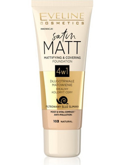 Eveline Satin Matt Mattifying & Covering 103 Natural Liquid Foundation 30ml