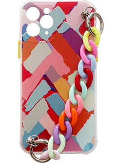 COLOR CHAIN FLEXIBLE BACK COVER FOR IPHONE 13 MINI DESIGN 03