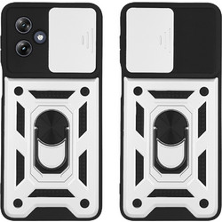 Sonique Ring Armor CamPro Θήκη Ασημί (Motorola Moto G54 5G / Moto G54 5G Power)