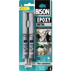 BISON EPOXY METAL ΚΟΛΛΑ ΣΕ 2ΠΛΗ ΣΥΡΙΓΓΑ 24ml 66628