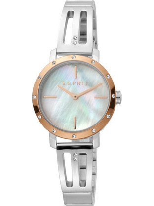 Esprit Γυναικείο Ρολόι με Ασημί Μεταλλικό Μπρασελέ ES1L182M1035