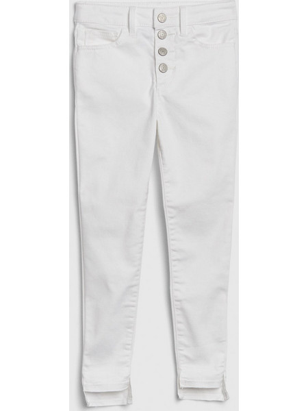 Παιδικό Ψηλόμεσο Jegging Ανθεκτικό στους Λεκέδες white denim